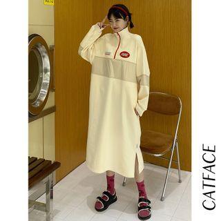Panelled Midi Sweatshirt Dress