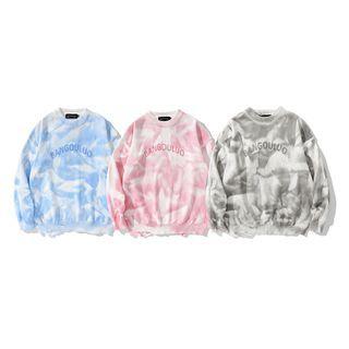 Tie Dye Lettering Sweater