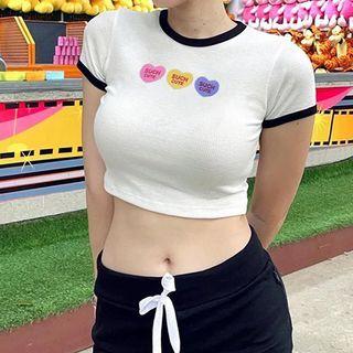 Lettering And Graphic T-shirt