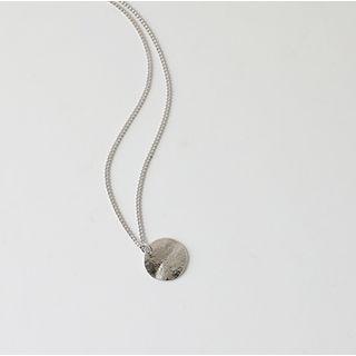 Coin-pendant Necklace Silver - One Size