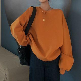Oversized Round-neck Long-sleeve Sweatshirt
