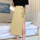 Asymmetrical Bow Midi A-line Skirt