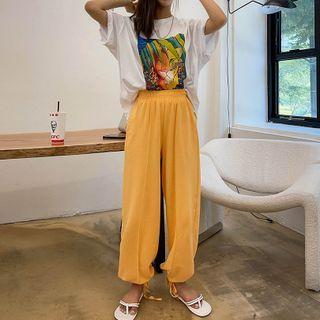 Two-way Pintuck Sweatpants