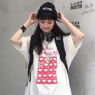 Short-sleeve Sweetheart T-shirt White - One Size