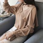 Cut Out V-neck Blouse