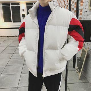 Colour Block Long-sleeve Padded Coat