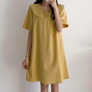 Round-collar Shift Dress