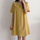 Round-collar Shift Dress