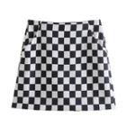 Checkerboard Mini Fitted Skirt
