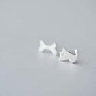 Alloy Dog & Bone Earring 1 Pair - As Shown In Figure - One Size