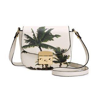 Printed Faux-leather Crossbody Bag
