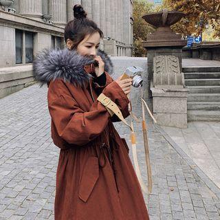 Large Shearling-collar Fleeced Jacket