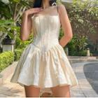 Spaghetti Strap Square-neck A-line Dress