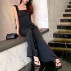 Square-neck Sleeveless Wide-leg Jumpsuit