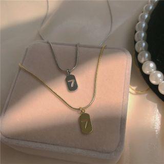 Numerical Pendant Alloy Necklace