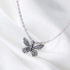 Ss925 Sterling Silver Butterfly Pendant Necklace Silver - One Size