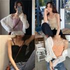 Smocked Camisole / Perforated Light Jacket
