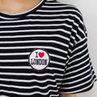 Set: I Love London Stripe T-shirt + Cropped Jogger Pants