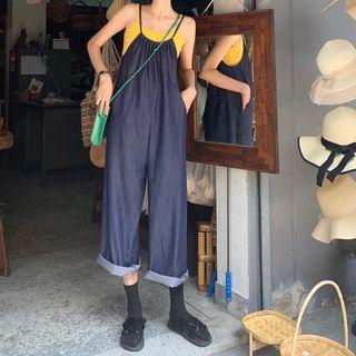 Plain Jumper Pants Navy Blue - One Size