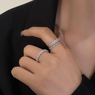 Rhinestone / Layered Rhinestone Alloy Open Ring / Set