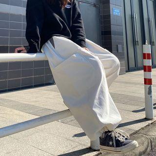 Side Pocket Corduroy Wide Leg Pants