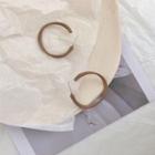 Matte Twisted Open Hoop Earring