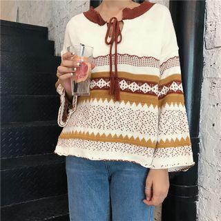 Patterned Collared Sweater
