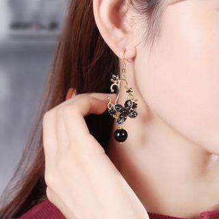 Retro Agate Flower Drop Earring