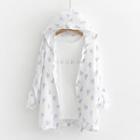 Pear Print Hooded Light Jacket