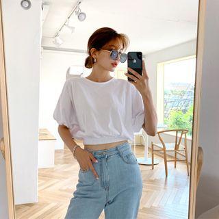 Band-edge Cropped T-shirt