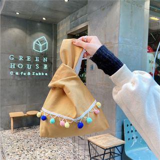 Pom Pom Cotton Handbag