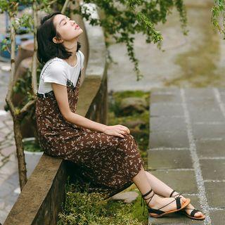 Spaghetti Strap Floral Print Dress