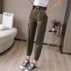 High Waist Cropped Cargo Joggers