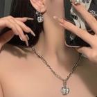 Faux Crystal Alloy Dangle Earring / Pendant Necklace / Set