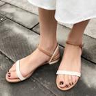Genuine Leather Ankle Strap Flat Sandals