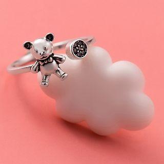 Bear Ring S925 - 1 Pc - Silver - One Size