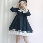 Long-sleeve Sailor-collar Dress