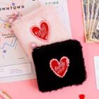 Heart Applique Fluffy Wallet
