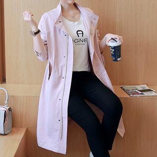 Long Plain Loose-fit Coat