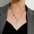 Pendant Necklace 1pc - Silver - One Size