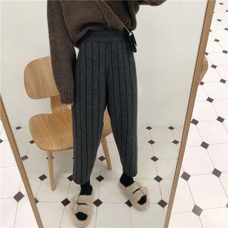 Striped Knit Tapered Pants