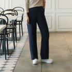 Flat-front Straight-cut Jersey Dress Pants