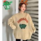 Dinosaur Print Boxy Sweater