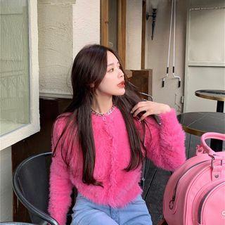Crewneck Plain Woolen Sweater