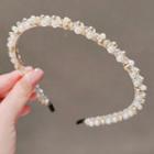 Faux Pearl Headband Ly1398 - White & Gold - One Size