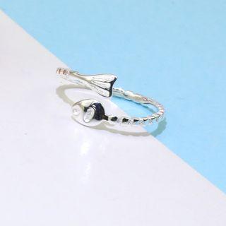 Fishbone Open Ring 1 Pc - Fishbone Open Ring - Silver - One Size