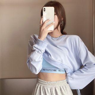 Round Neck Cropped Pullover