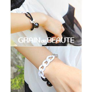 Ball Charm Chain-trim Thread Bracelet