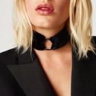 Paneled Lace-up Choker