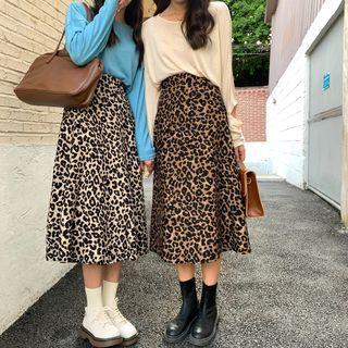 Leopard Print Print A-line Midi Skirt (various Designs)